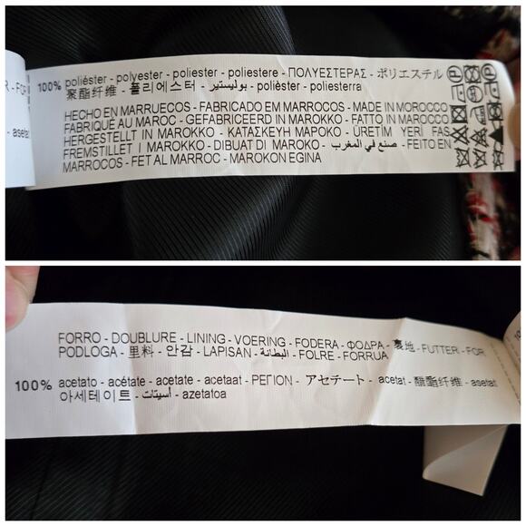 Zara Plaid Double Breasted Plaid Tweed Red Long Oversized Blazer Size M Holiday - Picture 16 of 16